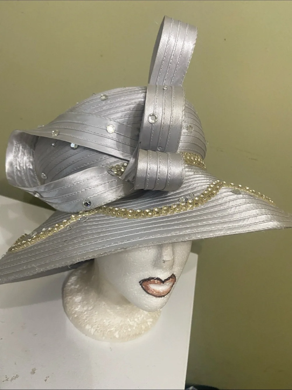 Beautiful Silver Dress Hat / Church Hat by Lisa Rene’